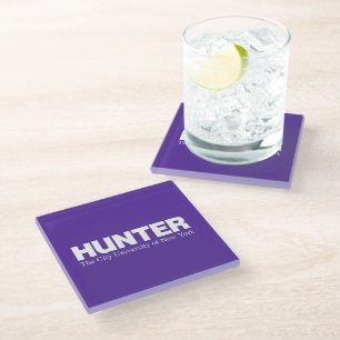 Dessous-de-verre En Verre Logo académique de Hunter College CUNY