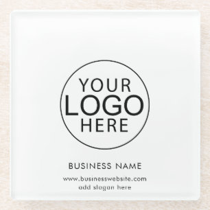 Dessous-de-verre En Verre Logo d'entreprise moderne et site Web