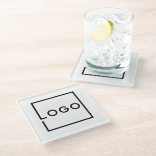 Dessous-de-verre En Verre Logo d'entreprise personnalisé