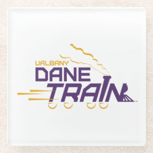 Dessous-de-verre En Verre Logo du train UAlbany Dane