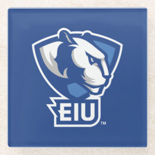 Dessous-de-verre En Verre Logo Eastern Illinois University Panthers