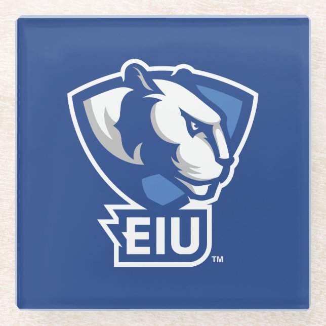 Dessous-de-verre En Verre Logo Eastern Illinois University Panthers (Devant)