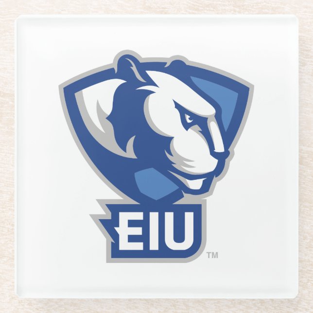 Dessous-de-verre En Verre Logo Eastern Illinois University Panthers (Devant)