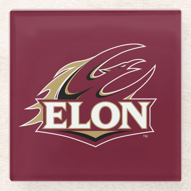 Dessous-de-verre En Verre Logo Elon Phoenix (Devant)