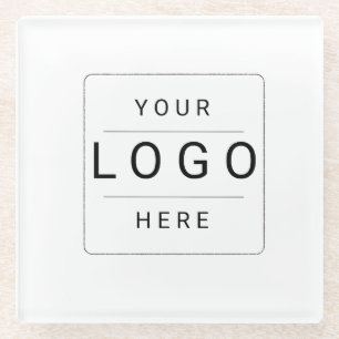 Dessous-de-verre En Verre Logo personnalisé