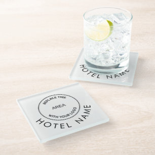 Dessous-de-verre En Verre Logo Personnalisé Simple Nom De L'Hôtel Toute Coul