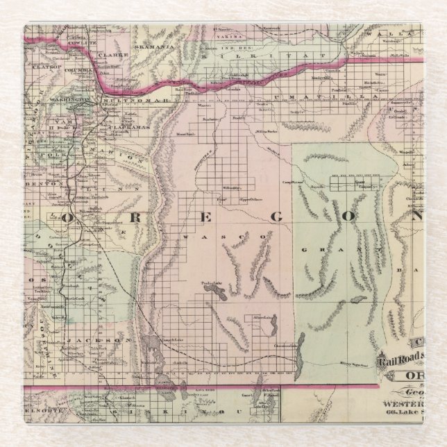 Dessous-de-verre En Verre L'Orégon 6 (Devant)