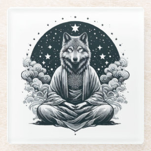 Dessous-de-verre En Verre Loup conscient
