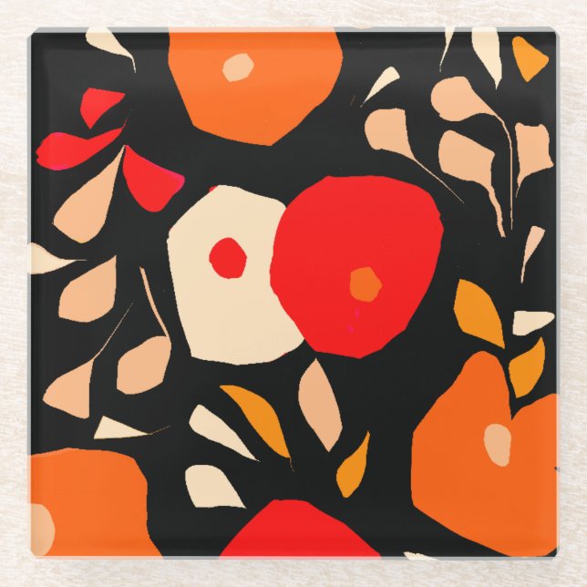 Dessous-de-verre En Verre Lovely botanical Coaster (Devant)