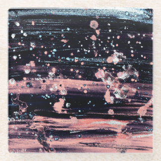 Dessous-de-verre En Verre Lumière glamour gris foncé rose