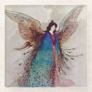 Dessous-de-verre En Verre “Lune Maiden” Art de Fée par Warwick Goble
