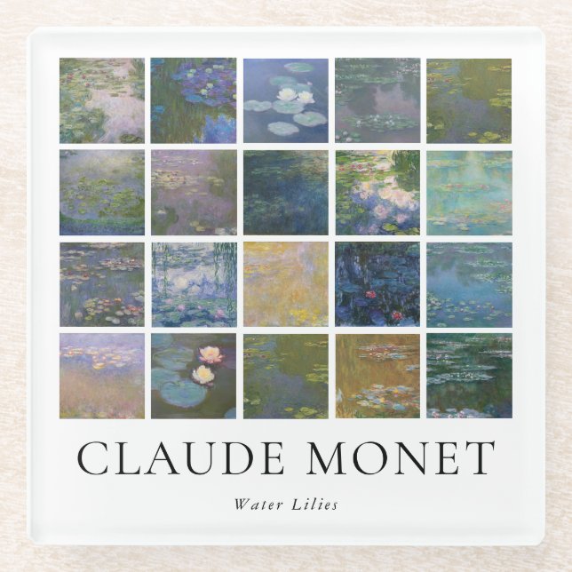 Dessous-de-verre En Verre Lys d'eau Claude Monet (Devant)