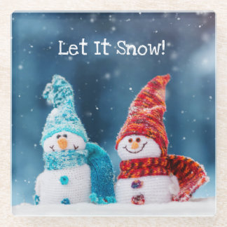 Dessous-de-verre En Verre M. & Mme Snowman Dessous de verre en verre personn
