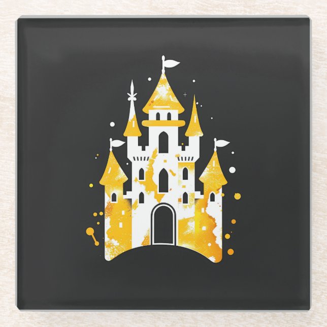 Dessous-de-verre En Verre Ma maison est mon château (Devant)