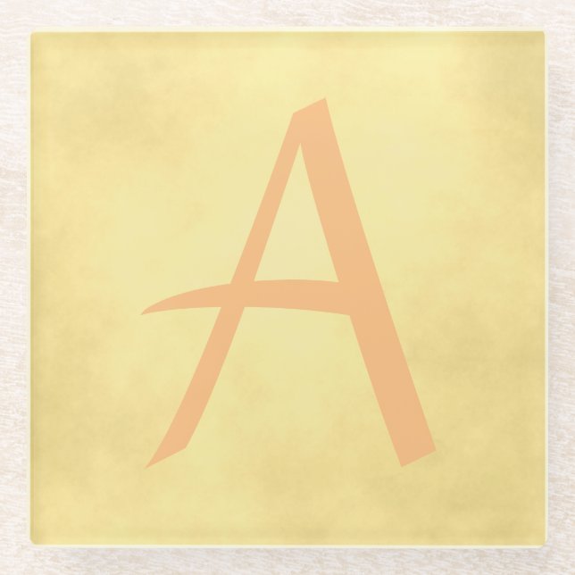 Dessous-de-verre En Verre Magnifique Monogramme Or (Devant)