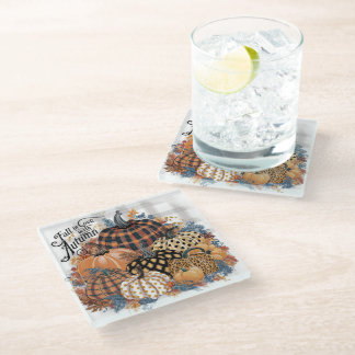 Dessous-de-verre En Verre Magnifique Rustique Automne tomber amoureux de l'A