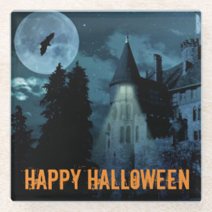 Dessous-de-verre En Verre Maison gothique hantée Halloween  