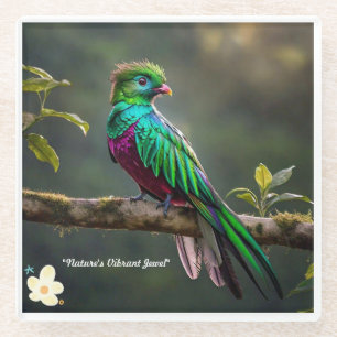 Dessous-de-verre En Verre "Majestic Quetzal"