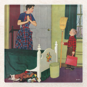 Dessous-de-verre En Verre Maman, J'Ai Nettoyé Ma Chambre !