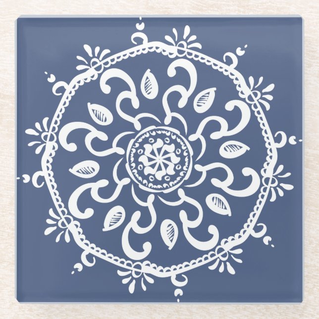 Dessous-de-verre En Verre Mandala (Devant)