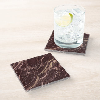 Dessous-de-verre En Verre Marbre de Bourgogne Élégance Luxueuse Esthétique M