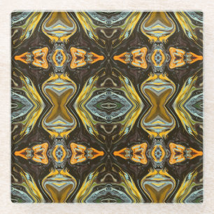 Dessous-de-verre En Verre Marbre de style marocain aux couleurs liquides