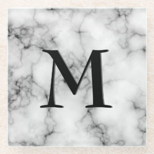 Dessous-de-verre En Verre Marbre gris/gris de motif de gemme, et onyx noir