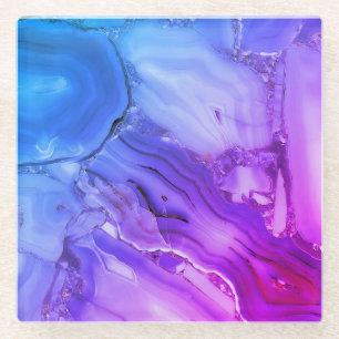 Dessous-de-verre En Verre Marbre violet exotique
