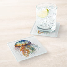 Marée arc-en-ciel Méduse : Aquarelle