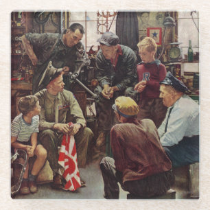 Dessous-de-verre En Verre Marine de retours au pays