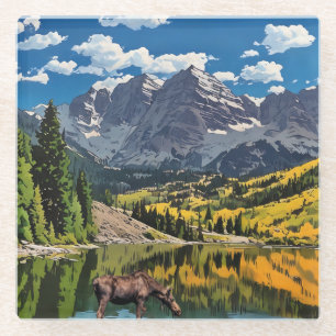 Dessous-de-verre En Verre Maroon bells