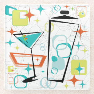 Dessous-de-verre En Verre Martini un Aller-Aller !