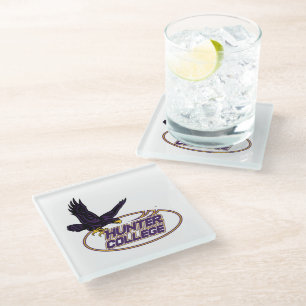 Dessous-de-verre En Verre Mascotte des Hawks de Hunter College