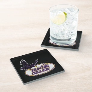Dessous-de-verre En Verre Mascotte des Hawks de Hunter College