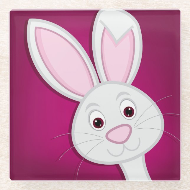 Dessous-de-verre En Verre Masquer le lapin de Pâques (Devant)