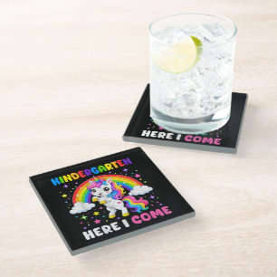 Dessous-de-verre En Verre Maternelle me voilà Licorne Rentrée scolaire