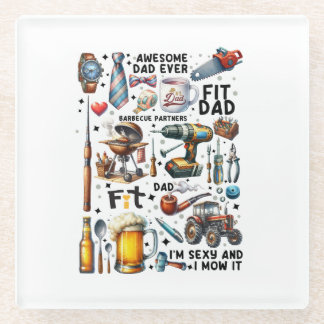 Dessous-de-verre En Verre Meilleur papa jamais