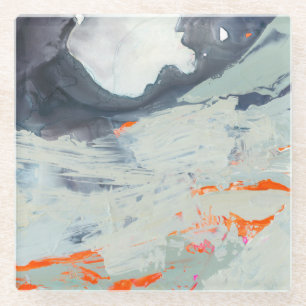 Dessous-de-verre En Verre Mer Polyphonique - Beige