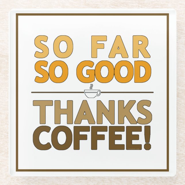 Dessous-de-verre En Verre Merci Coffee (Devant)