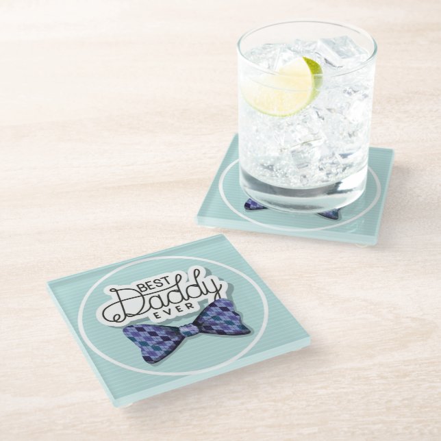 Dessous-de-verre En Verre Merci Papa d'être le meilleur père jamais (Incliné)