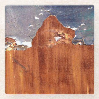 Dessous-de-verre En Verre Métal rustique : Texture Vintage en Fer.