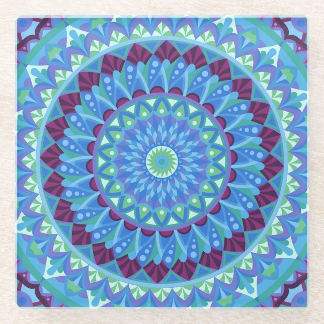 Dessous-de-verre En Verre Midnight Dreams Mandala (Devant)