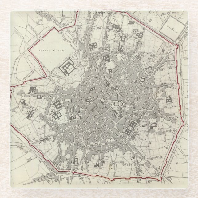 Dessous-de-verre En Verre Milan Milan (Devant)