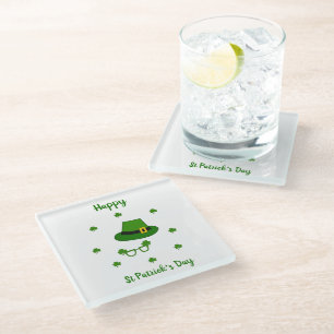 Dessous-de-verre En Verre Mini Mignonne Bonne St Patrick Joyeuse Journée