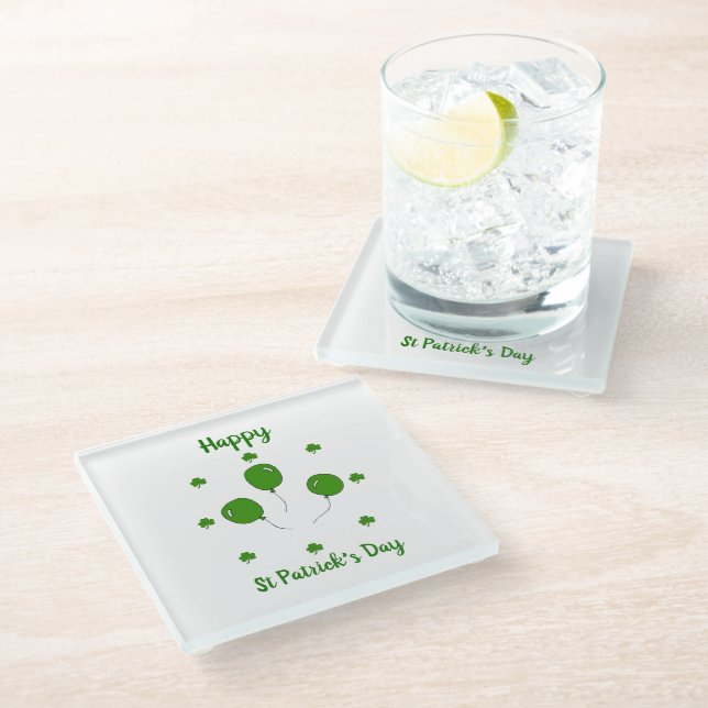Dessous-de-verre En Verre Mini Mignonne Bonne St Patrick Joyeuse Journée (Incliné)