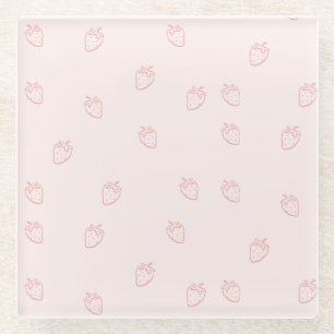 Dessous-de-verre En Verre Minimalisme aux fraises