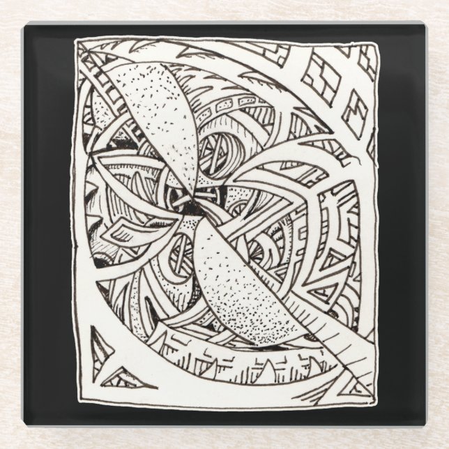 Dessous-de-verre En Verre Mis épissé (Devant)