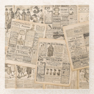 Dessous-de-verre En Verre Mode antique : Pages publicitaires de journaux