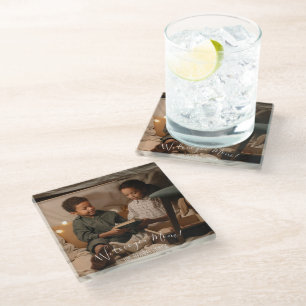 Dessous-de-verre En Verre Modern We Love You Mom Photo Dessous de verre en v