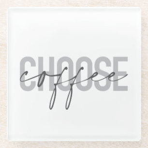 Dessous-de-verre En Verre Moderne, simple, cool, design urbain Choisir Café